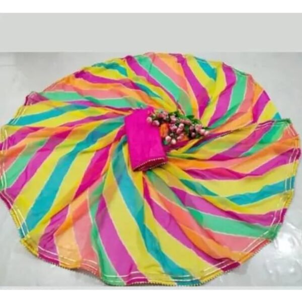 Leheriya Georgette  Saree - Image 2
