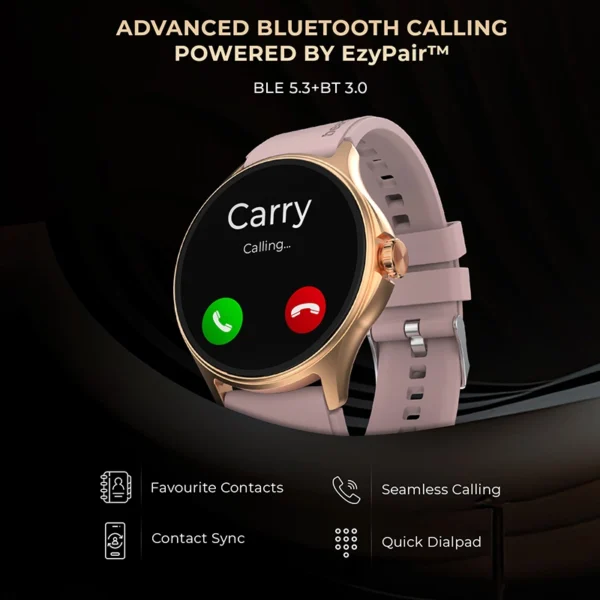 BeatXP Sigma Smartwatch with 1.38” HD Display(PINK) - Image 3